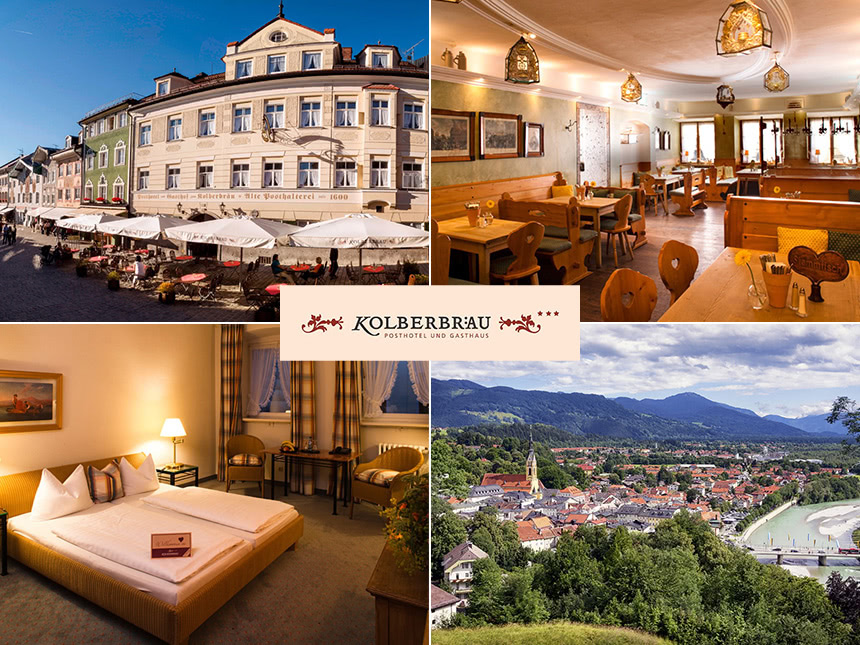 Bayerische Alpen - 3*Posthotel Kolberbräu -  4 Tage für Zwei inkl. Halbpension