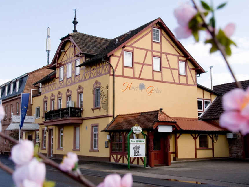 Aussenansicht des Hotel Gerber im Spessart