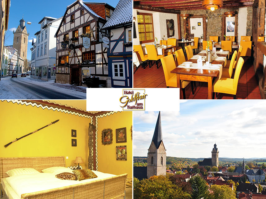 Korbach - 3*S Hotel Goldflair am Rathaus - 6 Tage für Zwei inkl. Halbpension