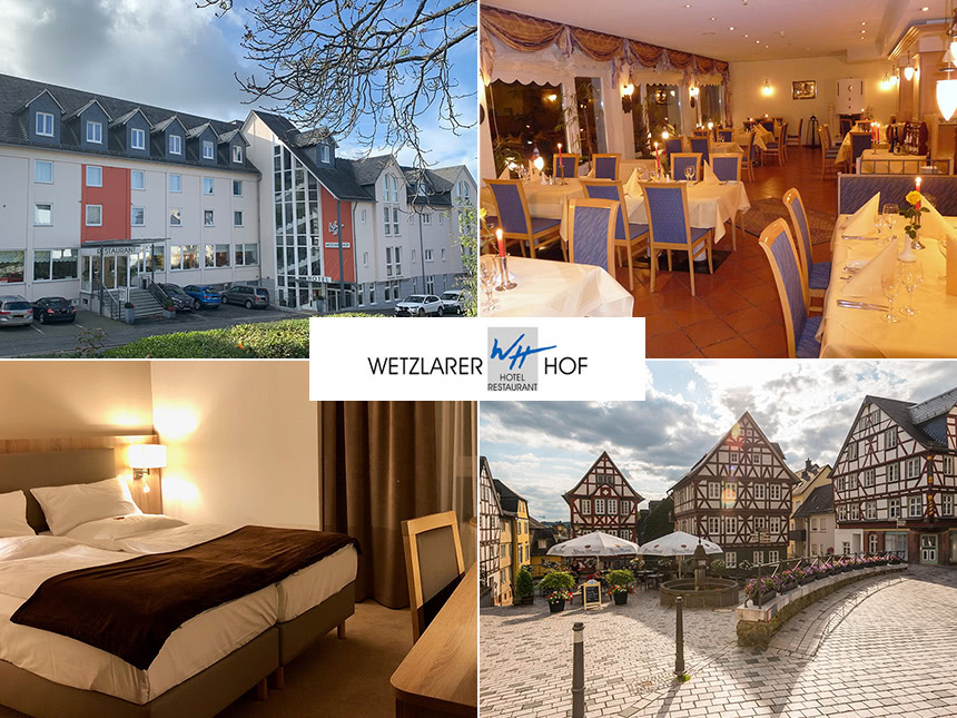 Lahntal - 3*S Hotel Wetzlarer Hof - 4 Tage für 2 Personen inkl. Halbpension